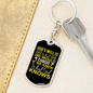 God Knows Keychain Stainless Steel or 18k Gold Dog Tag Keyring-Express Your Love Gifts
