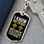 God Leads Me Keychain Stainless Steel or 18k Gold Dog Tag Keyring-Express Your Love Gifts
