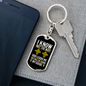 God Leads Me Keychain Stainless Steel or 18k Gold Dog Tag Keyring-Express Your Love Gifts