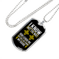 God Leads Me Necklace Stainless Steel or 18k Gold Dog Tag 24" Chain-Express Your Love Gifts