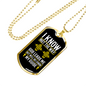 God Leads Me Necklace Stainless Steel or 18k Gold Dog Tag 24" Chain-Express Your Love Gifts