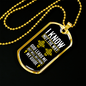 God Leads Me Necklace Stainless Steel or 18k Gold Dog Tag 24" Chain-Express Your Love Gifts