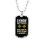 God Leads Me Necklace Stainless Steel or 18k Gold Dog Tag 24" Chain-Express Your Love Gifts
