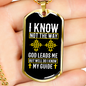 God Leads Me Necklace Stainless Steel or 18k Gold Dog Tag 24" Chain-Express Your Love Gifts