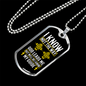 God Leads Me Necklace Stainless Steel or 18k Gold Dog Tag 24" Chain-Express Your Love Gifts