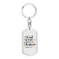 God Lights Up Psalm 18:28 Keychain Stainless Steel or 18k Gold Dog Tag Keyring-Express Your Love Gifts