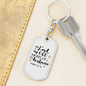 God Lights Up Psalm 18:28 Keychain Stainless Steel or 18k Gold Dog Tag Keyring-Express Your Love Gifts