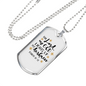 God Lights Up Psalm 18:28 Necklace Stainless Steel or 18k Gold Dog Tag 24" Chain-Express Your Love Gifts