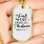 God Lights Up Psalm 18:28 Necklace Stainless Steel or 18k Gold Dog Tag 24" Chain-Express Your Love Gifts