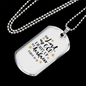 God Lights Up Psalm 18:28 Necklace Stainless Steel or 18k Gold Dog Tag 24" Chain-Express Your Love Gifts