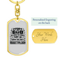 God Loved The World John 3:16 Keychain Stainless Steel or 18k Gold Dog Tag Keyring-Express Your Love Gifts