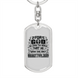 God Loved The World John 3:16 Keychain Stainless Steel or 18k Gold Dog Tag Keyring-Express Your Love Gifts