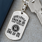 God Loves Each Of Us Keychain Stainless Steel or 18k Gold Dog Tag Keyring-Express Your Love Gifts