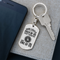 God Loves Each Of Us Keychain Stainless Steel or 18k Gold Dog Tag Keyring-Express Your Love Gifts