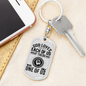God Loves Each Of Us Keychain Stainless Steel or 18k Gold Dog Tag Keyring-Express Your Love Gifts
