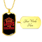 God Loves His Children Necklace Stainless Steel or 18k Gold Dog Tag 24" Chain-Express Your Love Gifts