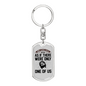 God Loves Us Crown Keychain Stainless Steel or 18k Gold Dog Tag Keyring-Express Your Love Gifts