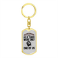 God Loves Us Crown Keychain Stainless Steel or 18k Gold Dog Tag Keyring-Express Your Love Gifts