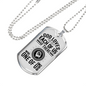 God Loves Us Necklace Stainless Steel or 18k Gold Dog Tag 24" Chain-Express Your Love Gifts