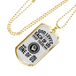 God Loves Us Necklace Stainless Steel or 18k Gold Dog Tag 24" Chain-Express Your Love Gifts