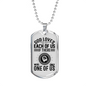 God Loves Us Necklace Stainless Steel or 18k Gold Dog Tag 24" Chain-Express Your Love Gifts