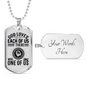 God Loves Us Necklace Stainless Steel or 18k Gold Dog Tag 24" Chain-Express Your Love Gifts