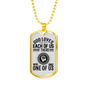God Loves Us Necklace Stainless Steel or 18k Gold Dog Tag 24" Chain-Express Your Love Gifts