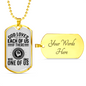 God Loves Us Necklace Stainless Steel or 18k Gold Dog Tag 24" Chain-Express Your Love Gifts