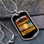 God Made Bitcoin Crypto Necklace Stainless Steel or 18k Gold Dog Tag 24" Chain-Express Your Love Gifts