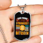 God Made Bitcoin Crypto Necklace Stainless Steel or 18k Gold Dog Tag 24" Chain-Express Your Love Gifts