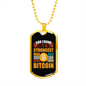 God Made Bitcoin Crypto Necklace Stainless Steel or 18k Gold Dog Tag 24" Chain-Express Your Love Gifts