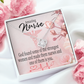 God Made Nurses Healthcare Medical Worker Nurse Appreciation Gift Infinity Knot Necklace Message Card-Express Your Love Gifts