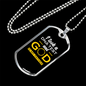 God My Father Necklace Stainless Steel or 18k Gold Dog Tag 24" Chain-Express Your Love Gifts