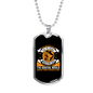 God Never Said Easy Necklace Stainless Steel or 18k Gold Dog Tag 24" Chain-Express Your Love Gifts