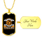 God Never Said Easy Necklace Stainless Steel or 18k Gold Dog Tag 24" Chain-Express Your Love Gifts