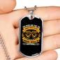 God Never Said Necklace Stainless Steel or 18k Gold Dog Tag 24" Chain-Express Your Love Gifts