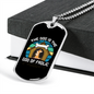 God of Frolic Blue Necklace Stainless Steel or 18k Gold Dog Tag 24" Chain-Express Your Love Gifts