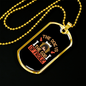 God of Frolic Dog House Orange Necklace Stainless Steel or 18k Gold Dog Tag 24" Chain-Express Your Love Gifts
