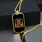 God of Frolic Dog House Orange Necklace Stainless Steel or 18k Gold Dog Tag 24" Chain-Express Your Love Gifts