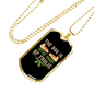 God of Frolic Green Necklace Stainless Steel or 18k Gold Dog Tag 24" Chain-Express Your Love Gifts