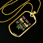 God of Frolic Green Necklace Stainless Steel or 18k Gold Dog Tag 24" Chain-Express Your Love Gifts