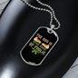 God of Frolic Green Necklace Stainless Steel or 18k Gold Dog Tag 24" Chain-Express Your Love Gifts