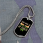 God of Frolic Green Necklace Stainless Steel or 18k Gold Dog Tag 24" Chain-Express Your Love Gifts