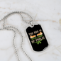 God of Frolic Green Necklace Stainless Steel or 18k Gold Dog Tag 24" Chain-Express Your Love Gifts