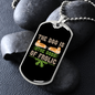 God of Frolic Green Necklace Stainless Steel or 18k Gold Dog Tag 24" Chain-Express Your Love Gifts