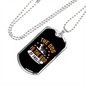 God of Frolic Necklace Stainless Steel or 18k Gold Dog Tag 24" Chain-Express Your Love Gifts