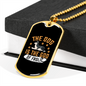 God of Frolic Necklace Stainless Steel or 18k Gold Dog Tag 24" Chain-Express Your Love Gifts