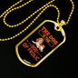 God of Frolic Orange Necklace Stainless Steel or 18k Gold Dog Tag 24" Chain-Express Your Love Gifts