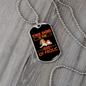 God of Frolic Orange Necklace Stainless Steel or 18k Gold Dog Tag 24" Chain-Express Your Love Gifts