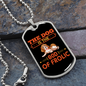 God of Frolic Orange Necklace Stainless Steel or 18k Gold Dog Tag 24" Chain-Express Your Love Gifts